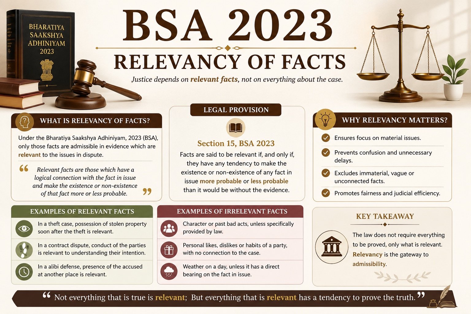 Bharatiya Sakshya Adhiniyam, 2023: Understanding the Relevancy of Facts in Indian Evidence Law
