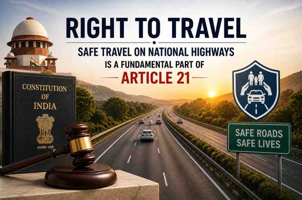Right to Safe Travel on Highways Recognized as Part of Article 21