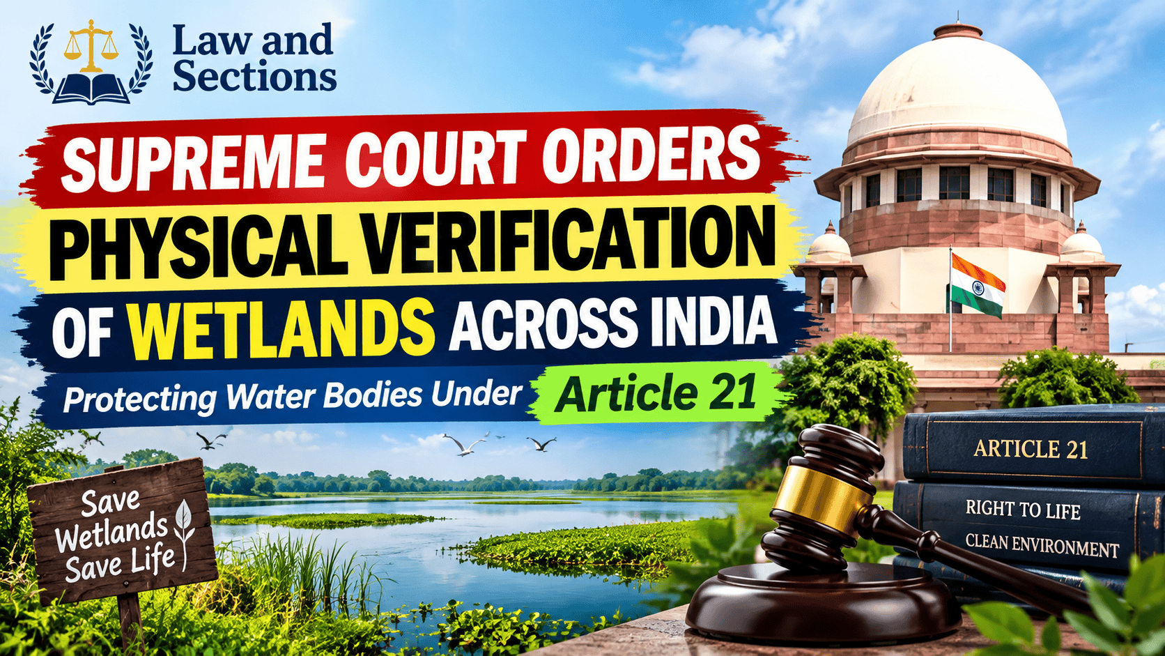 Supreme Court Orders Physical Verification of Wetlands Across India: Protecting Water Bodies Under Article 21