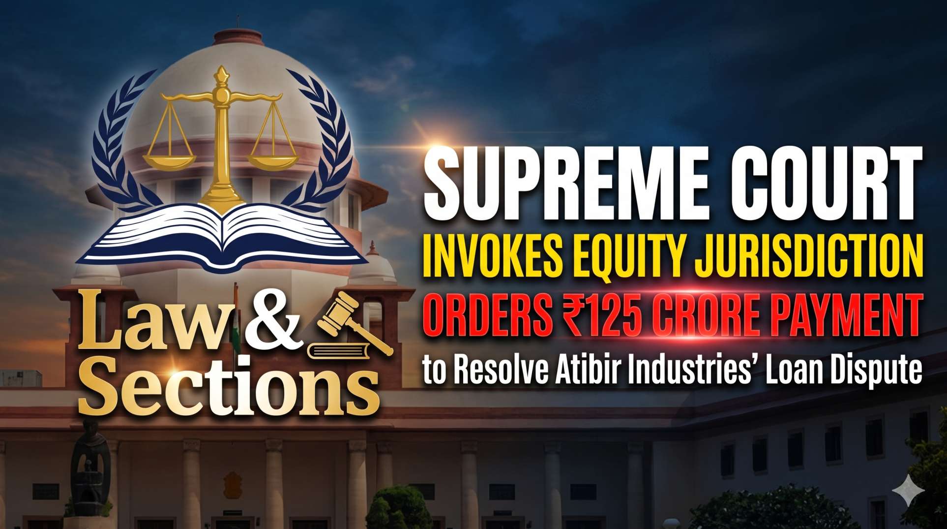 Supreme Court Invokes Equity Jurisdiction, Orders ₹125 Crore Payment to Resolve Atibir Industries’ Loan Dispute