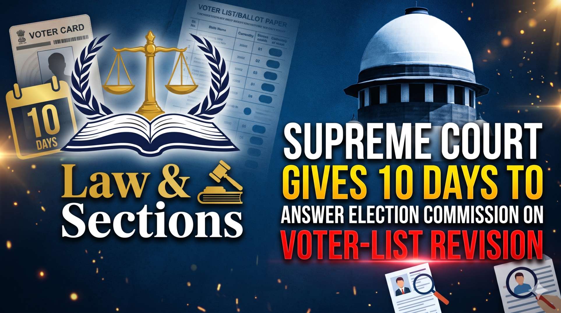 Supreme Court Allows 10 Days for Petitioners to Respond to Election Commission’s Defence of Voter-List Revision