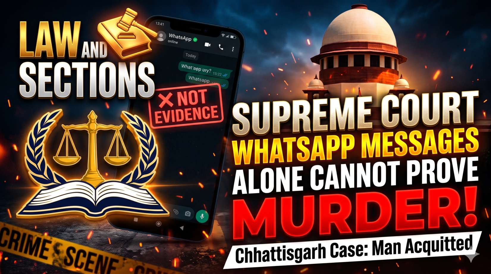 WhatsApp Messages Alone Cannot Prove Murder: Supreme Court Acquits Man in Chhattisgarh Case